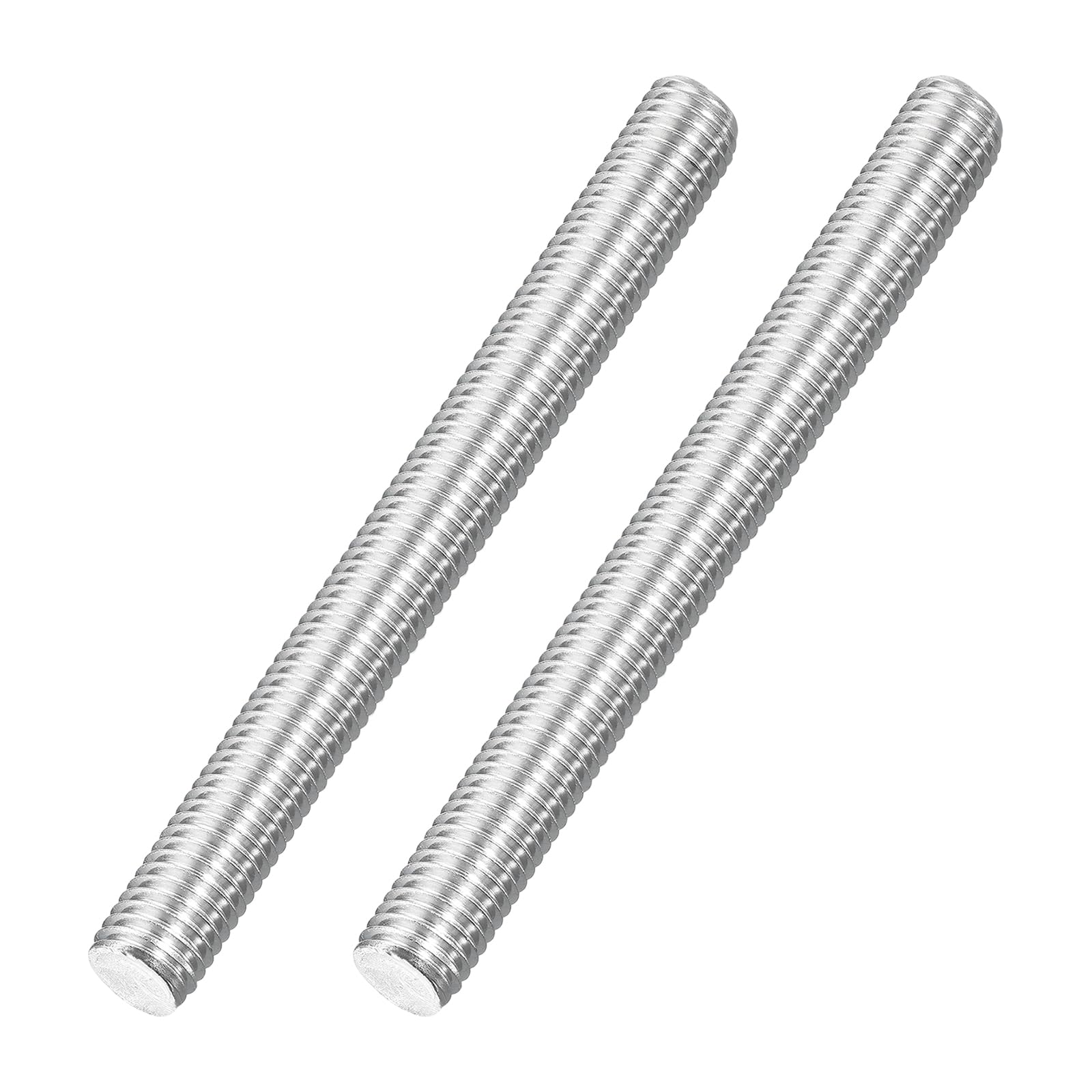 sourcing map Lot de 2 tiges filetées M14 x 140 mm en acier inoxydable 316 - Filetage à droite - Filetage à droite pour montage de meubles