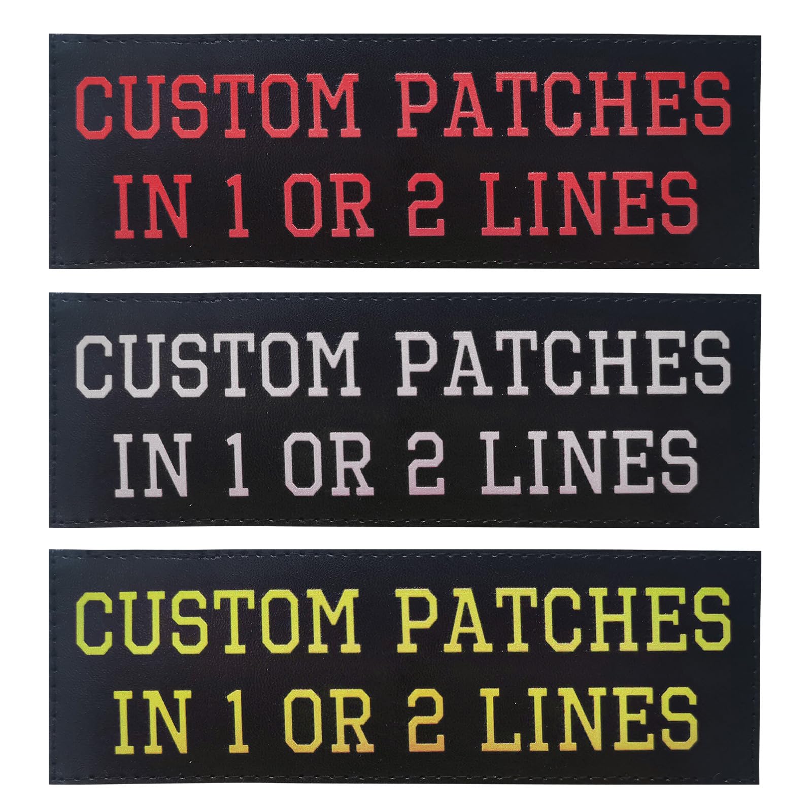 Misscase Customized Name Patch, Personalized Removable Tactical Patches Hook and Loop, Printed Military Name Patches for Dog Harness, Backpacks, Jacket (2 Line PG)