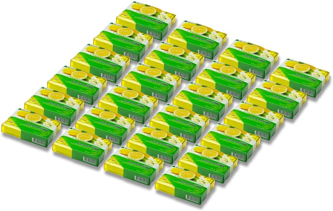Pack of 24 TreeFrog Xtreme Fresh Mini Japanese Under-The-Car Natural Air Freshener (Lemon Squash Scented)