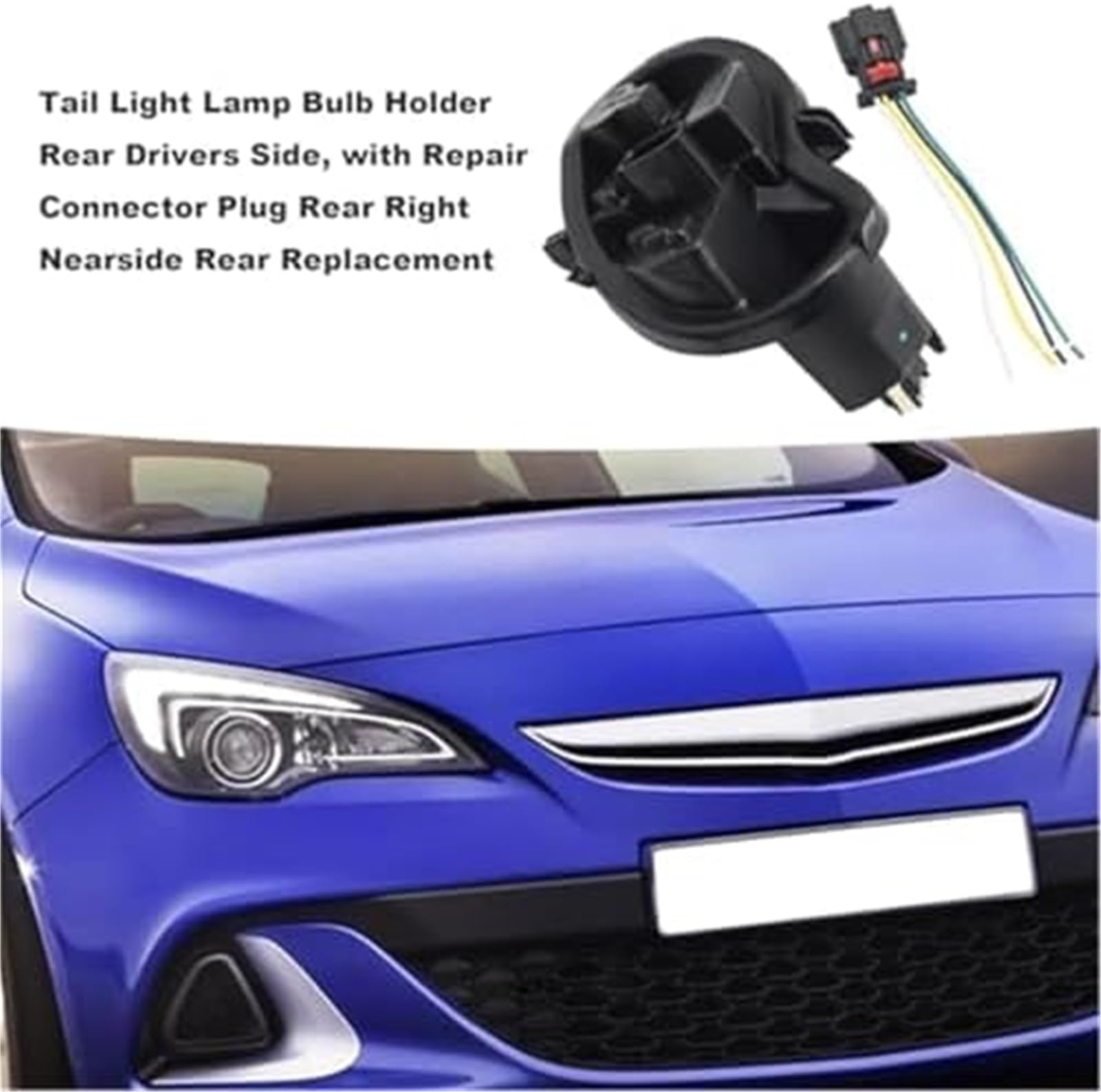 Uchwyt na tylną lampę samochodową 39001578 Oprawka żarówki lampy światła tylnego Tylna strona kierowcy z wtyczką złącza naprawczego Wymiana po prawej stronie, dla Vauxhall