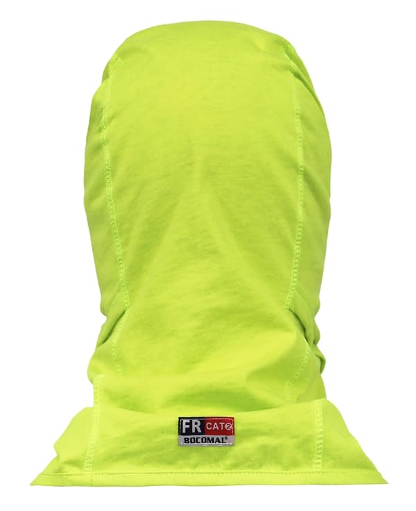 BOCOMAL FR Face Mask Flame Resistant Balaclava 5.5oz Lightweight Arc Rated Helmet Liner Covering Hood for Welding Heather Yellow by BOCOMAL - Image 7
