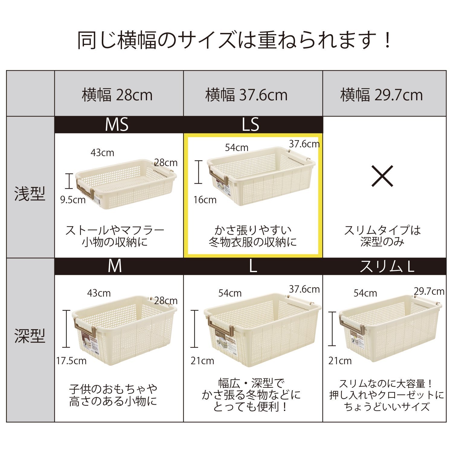 Amazon.co.jp: 重ね収納バスケット（LS）IV : ホーム＆キッチン