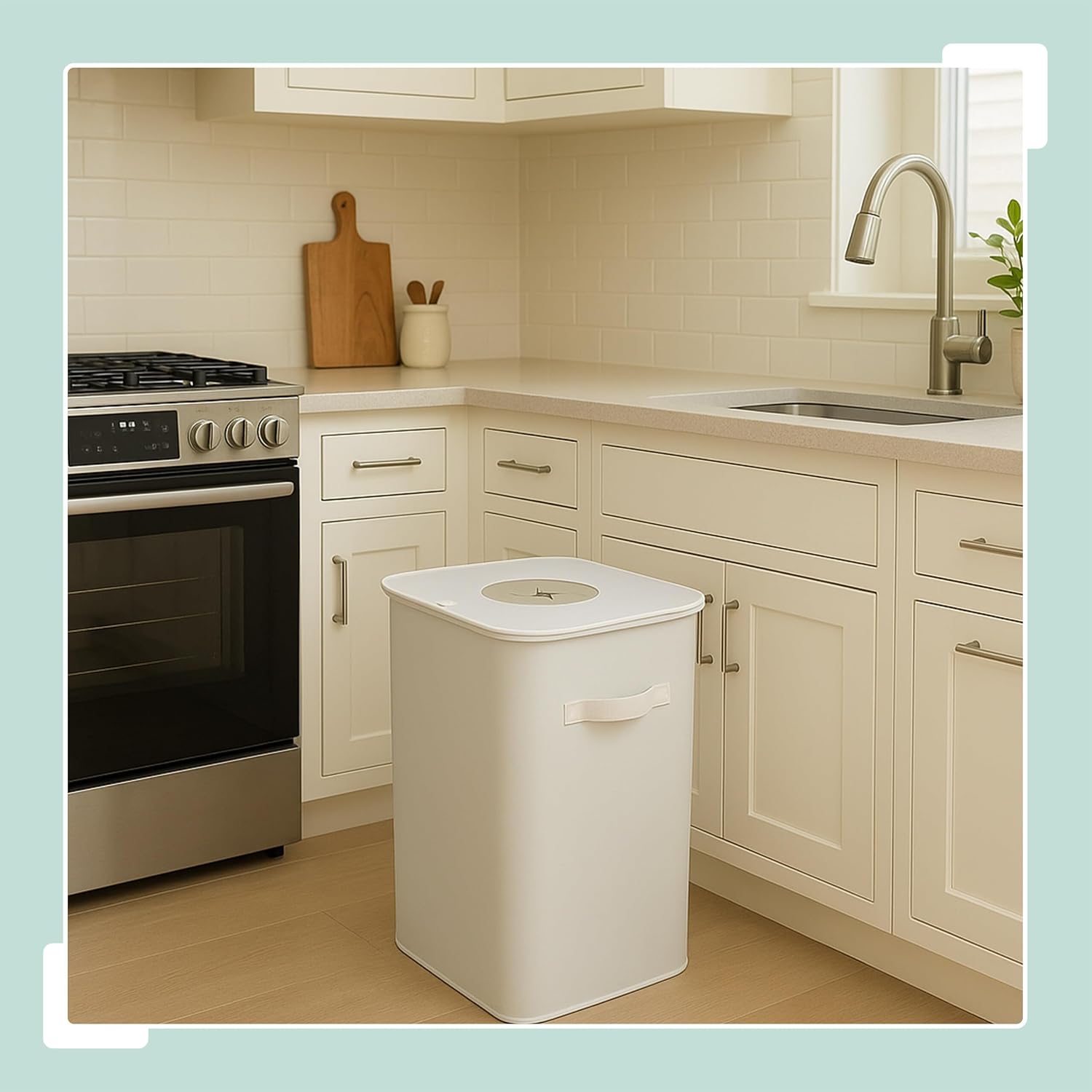 Relaxdays Deposit Bottles Collection Container, 100 L, 2 Carry Bags, Wipe-Clean, Recycling, Bottle Collector for Empties, Beige
