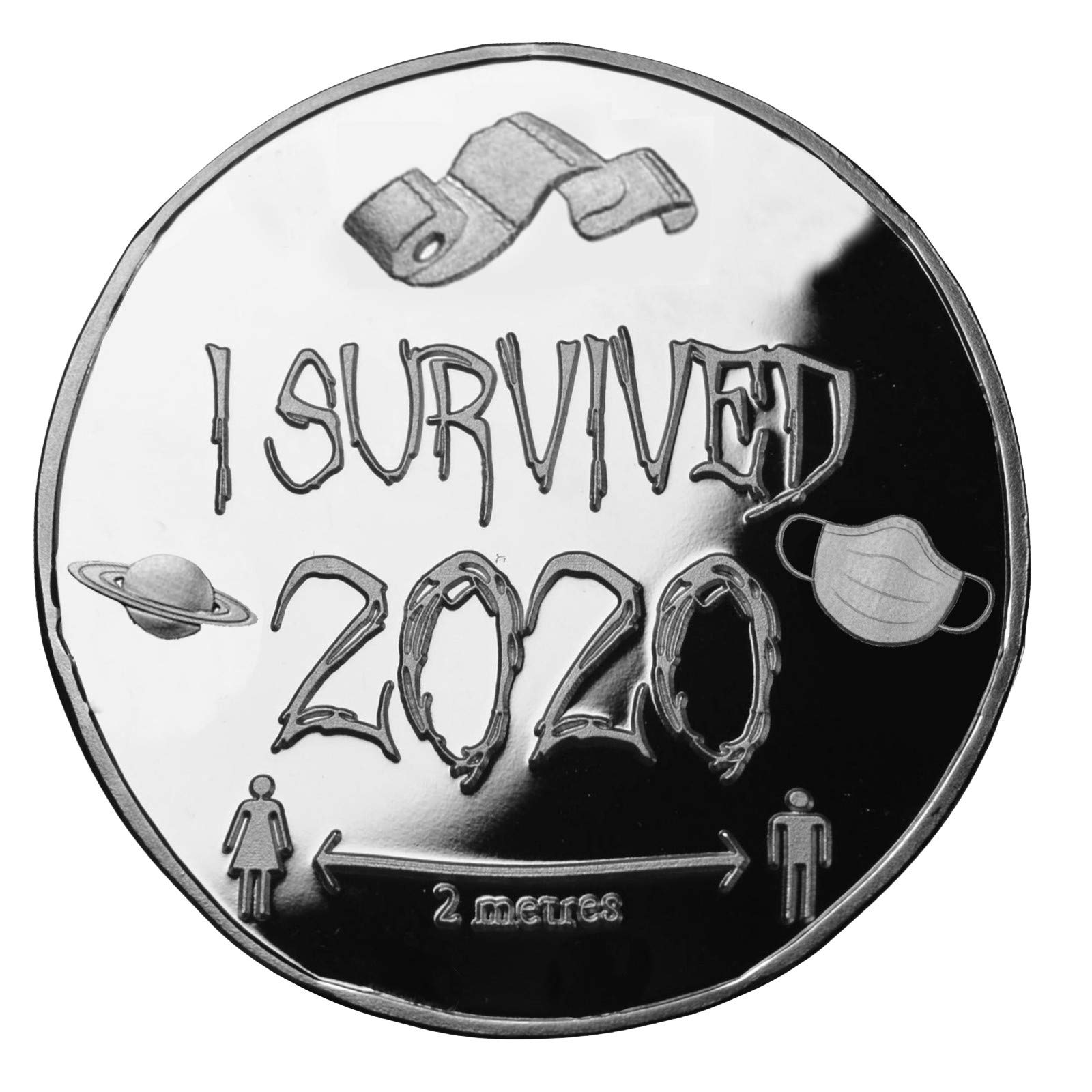 FNKDOR I Survived 2020 Medal Coins Commemorative Collectors Double-sided Memento Coins Gift For Friends Family 2020 Memories Of The Past