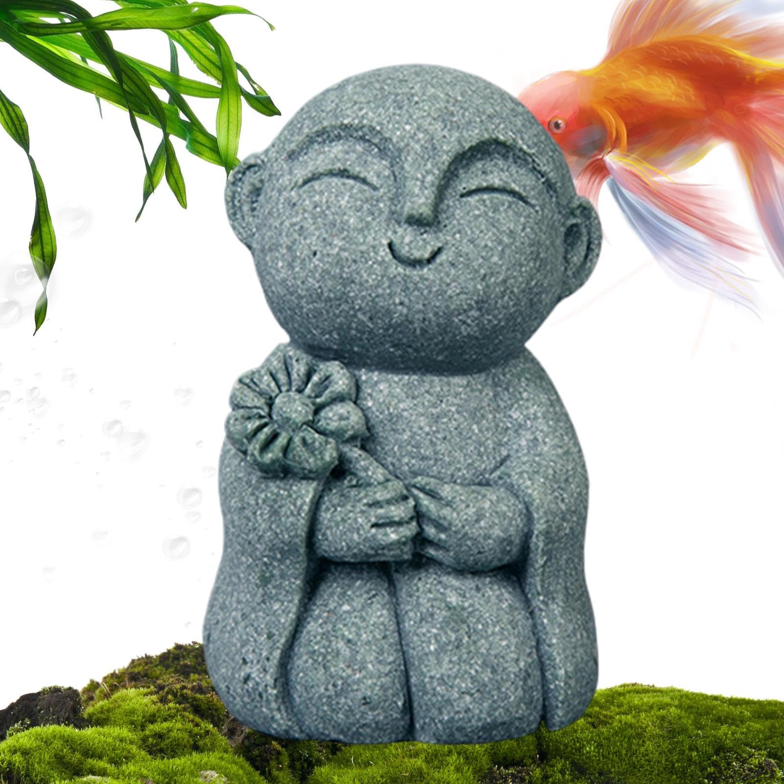 Figurines de Bouddha en Pierre pour Jardin, Sculpture Bouddhiste Spirituelle