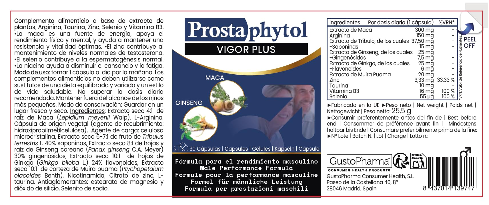 Pack Salud Masculina | Potencia, Energía y Bienestar Diario en 2 Botes | Saw Palmetto, Maca, Ginseng, Ginkgo Biloba y Muira Puama | Salud Prosta y Ayuda Regulación Urinaria | Vigor Natural | 2x30 Cáps