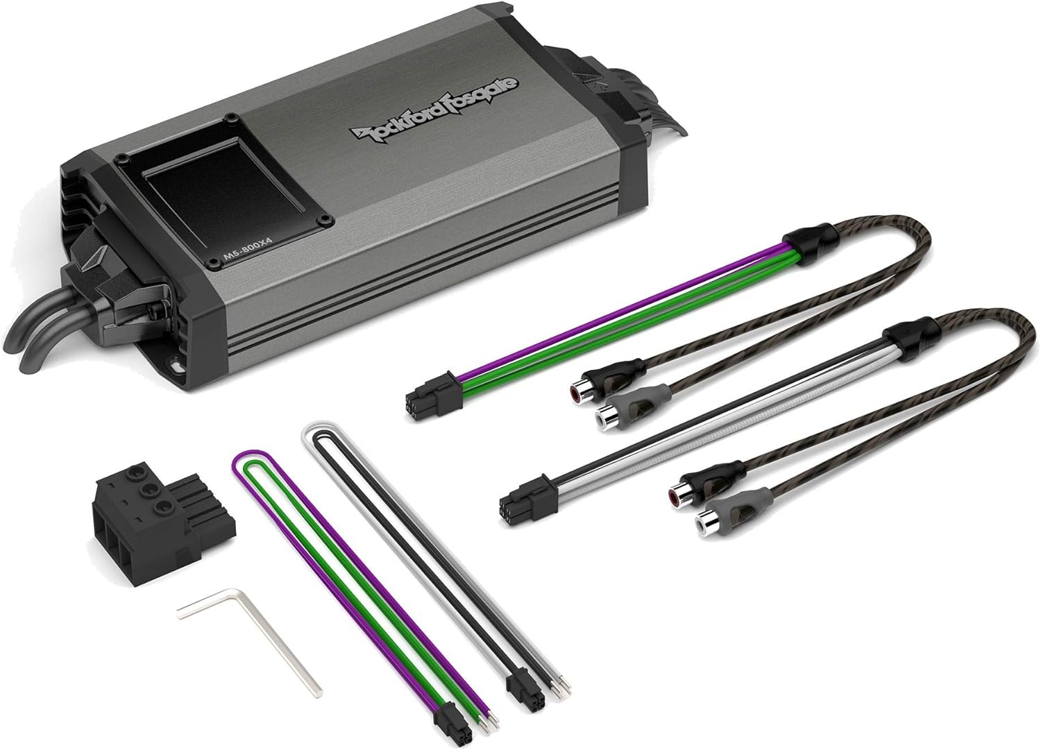 Rockford Fosgate M5-800X4 IPX6 Element Ready 800-Watt 4-Channel Marine Amplifier with Dynamic Power