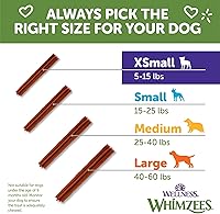 Vista 7 de WHIMZEES by Wellness Stix - Masticables dentales naturales para perros, golosinas de larga duración, sin granos, refresca el aliento, raza extra