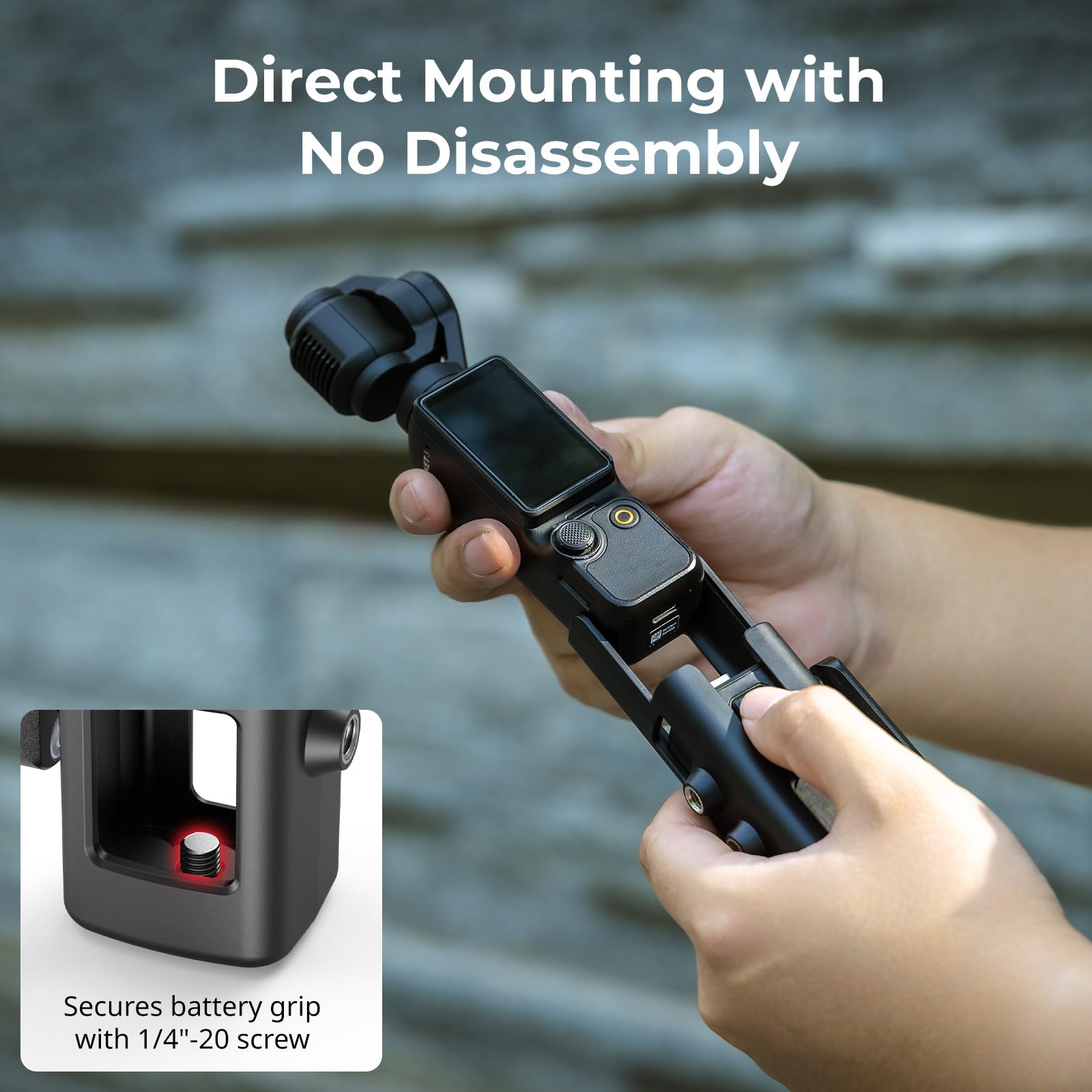 SMALLRIG Erweiterungsadapter-Zubehör für DJI Osmo Pocket 3, Schutzkäfig, mit 1/4"-20-Gewindebohrungen, Halterung für NATO-Schienen, Griffe, Magic Arms - 5117