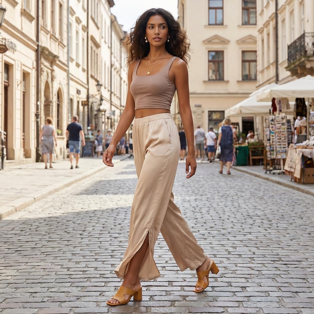 Heeled Sandals For Women Square Open Toe Slip-On Heeled Mules Block Chunky Heeled Casual Sandals for Date,Party - Image 6