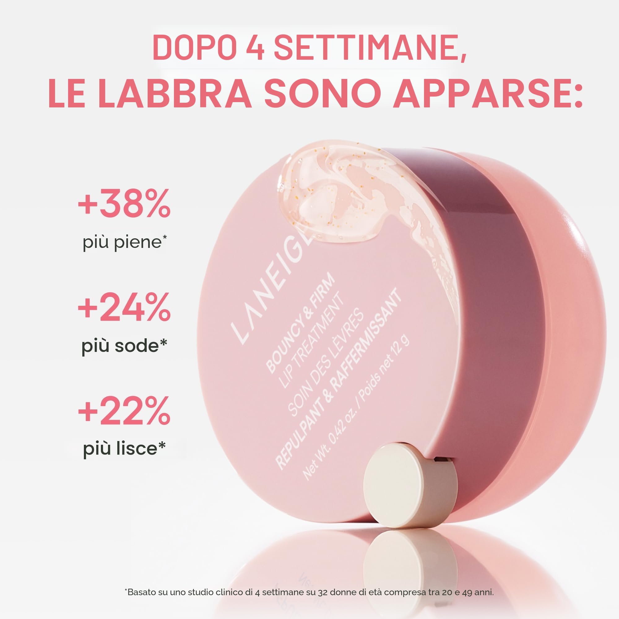 LANEIGE ORIGINAL | BOUNCY & FIRM | LIP TREATMENT - Cura delle Labbra Riempitrice e Rassodante | 12 grammi | by BELLA