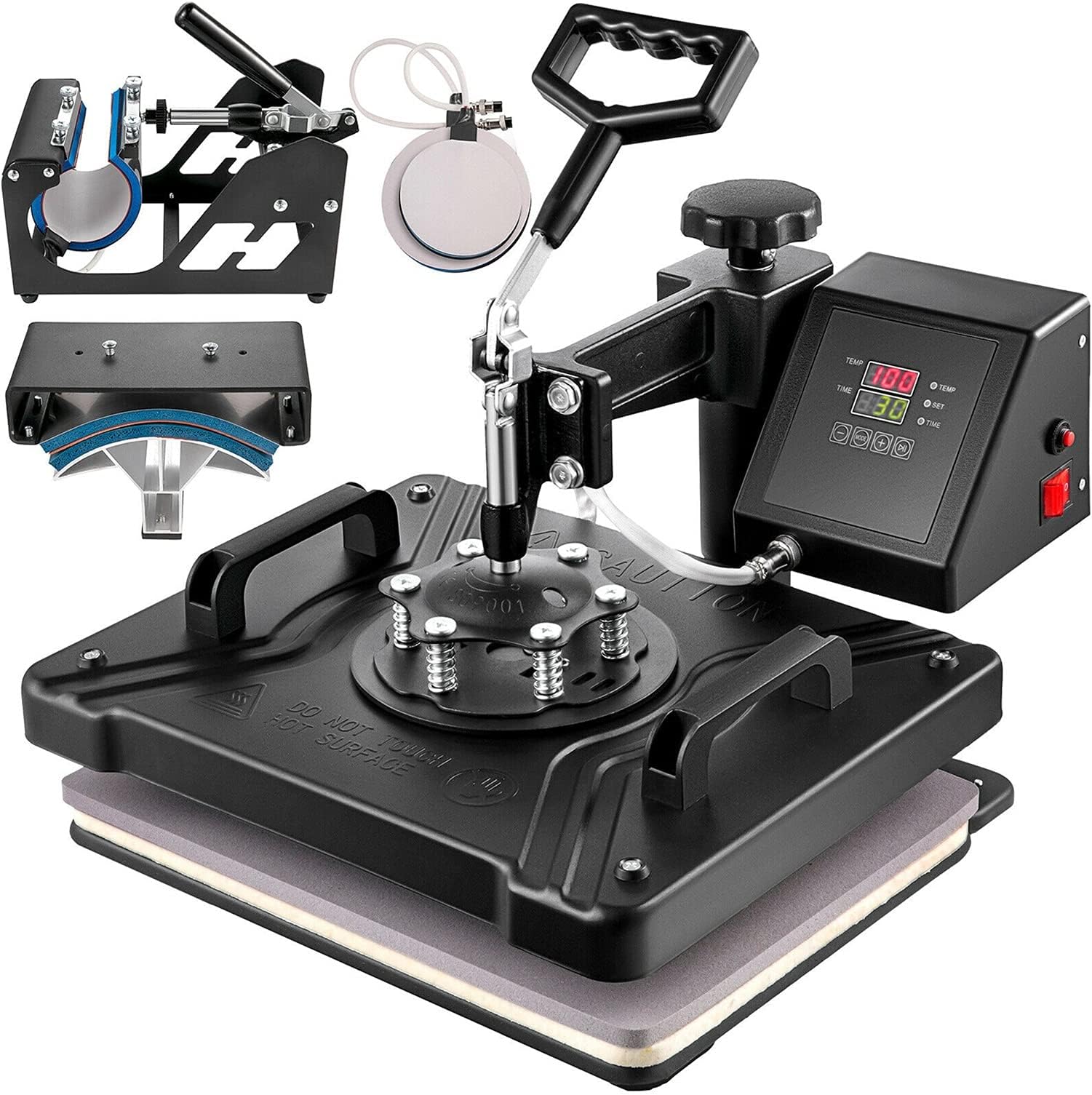 Heat Press Transfer Machine 5/6/8 In 1 Multi-functional Swing Away Printing Sublimation Press For T-Shirt Hat Cap Plate(5 in 1)