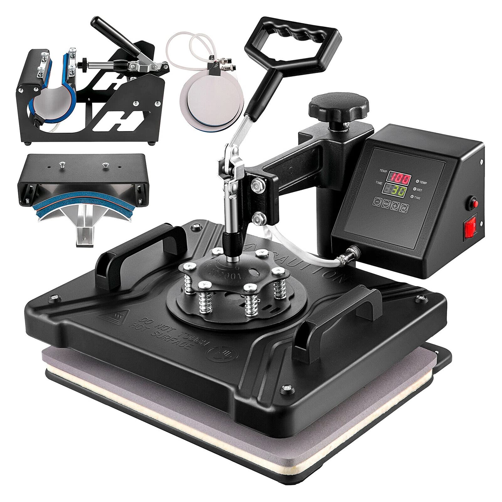 Amazon.co.jp : ヒートプレスの移動機械5/6/8 In 1マルチ機能スイング