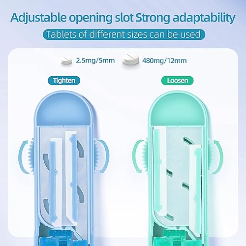 Miniatura 4 de DUBSTAR - Juego de organizador de píldoras compacto  Pastillero pequeño, lindo pastillero, contenedor portátil para bolsillo de bolso, ideal para