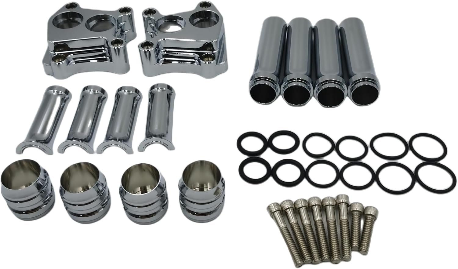 Pushrod Cover Lifter Block Cover For Harley Twin Cam Street Glide Road King Electra Glide Tri Ultra Dyna Fit Street Bob Softail Fatboy 99-17 (BG384B)