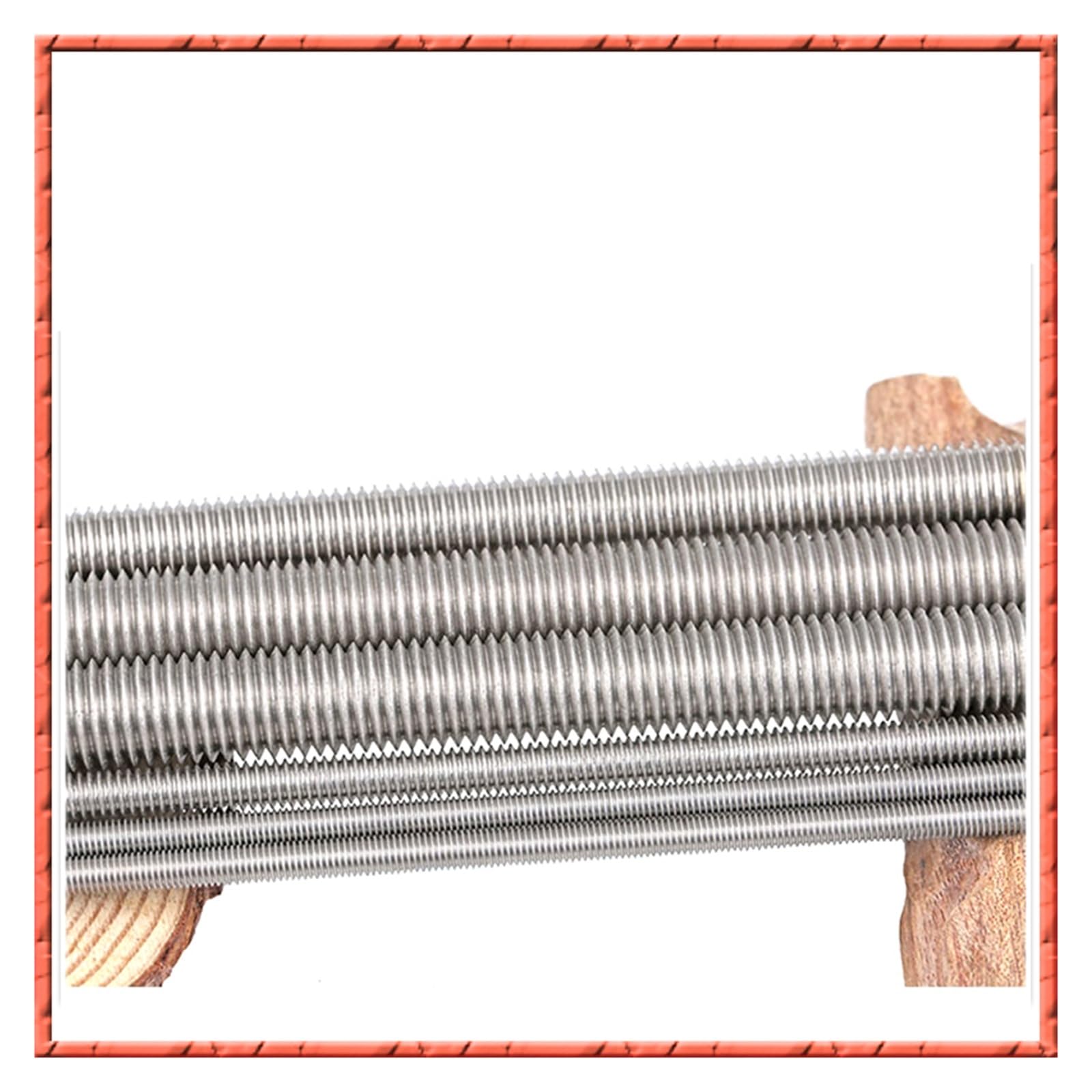 Varilla roscada, 1-20 Piezas Tornillo de Rosca Completa de Acero Inoxidable DIN975 M8M10M12*L Varilla Dentada Perno de Cabeza Doble Tornillos sin Cabeza de Alambre pasante(M8 (20PCS),40mm)