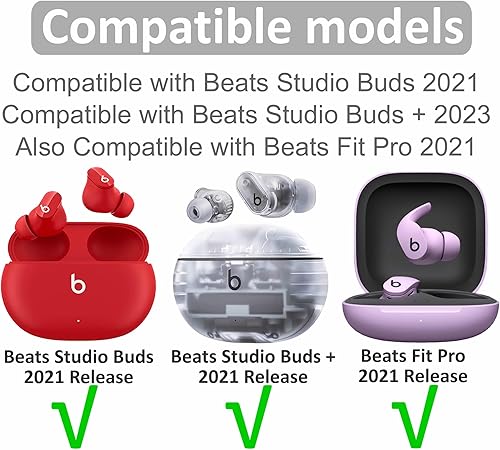 Miniatura 2 de 6 pares de almohadillas de silicona de repuesto compatibles con Beats Studio BudsFit Pro, SML 3 tamaños de auriculares, cubierta de gel de goma