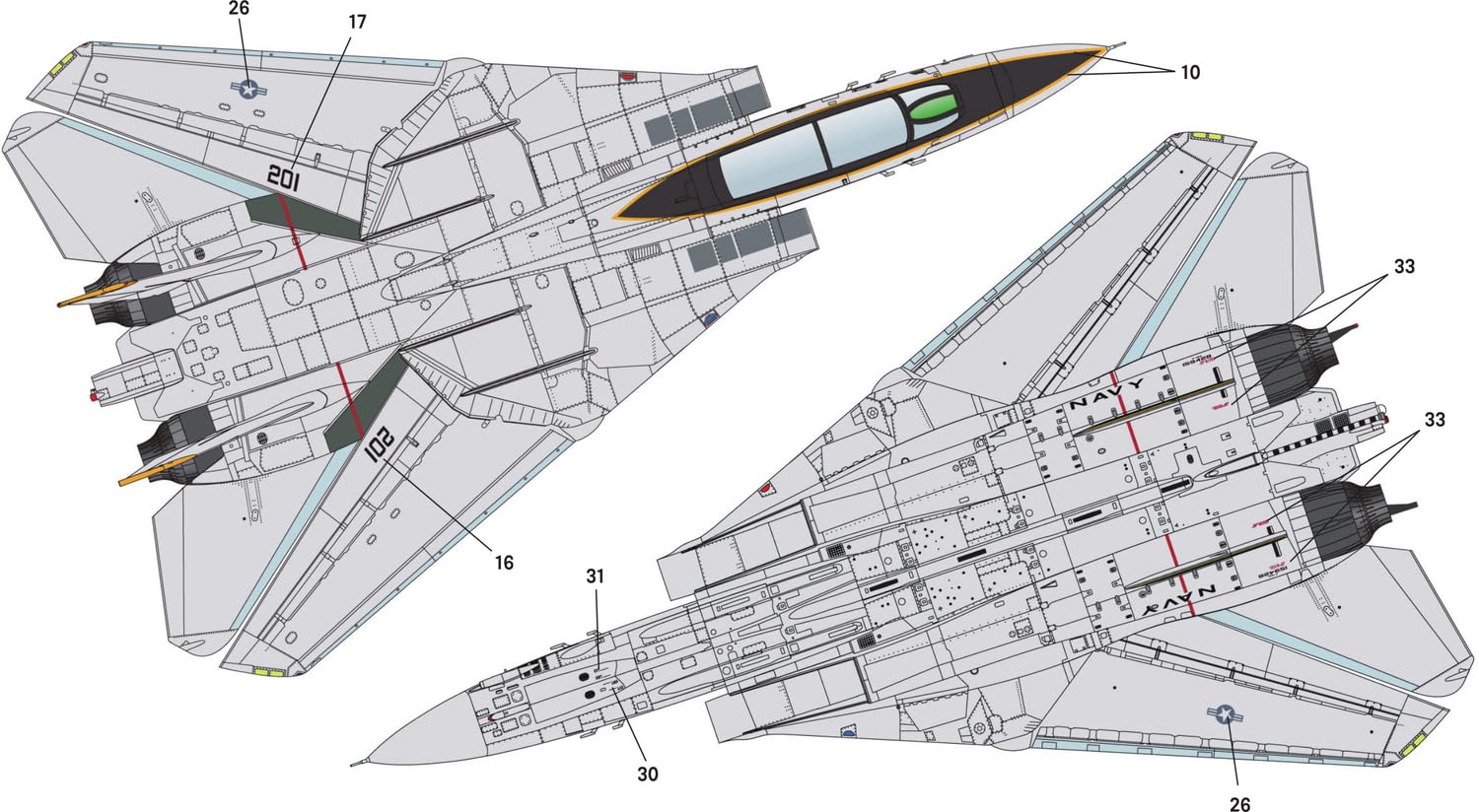 Amazon | デフモデル 1/72 現用 アメリカ海軍艦上戦闘機 F-14A トム