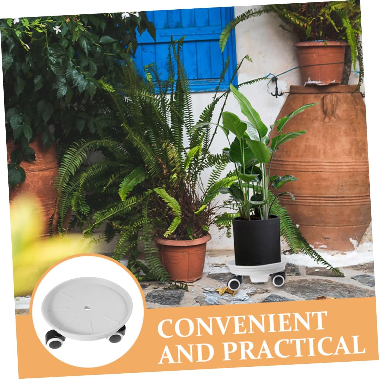 Milisten Plant Stand Wheels Rolling Plant Stand Rolling for Indoor Pot for Heavy Items