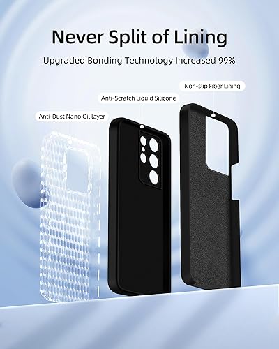 Miniatura 3 de Dssairo Funda para Samsung Galaxy S21 Ultra, con protección completa de la cámara, silicona líquida delgada a prueba de golpes S21 Ultra 5G funda