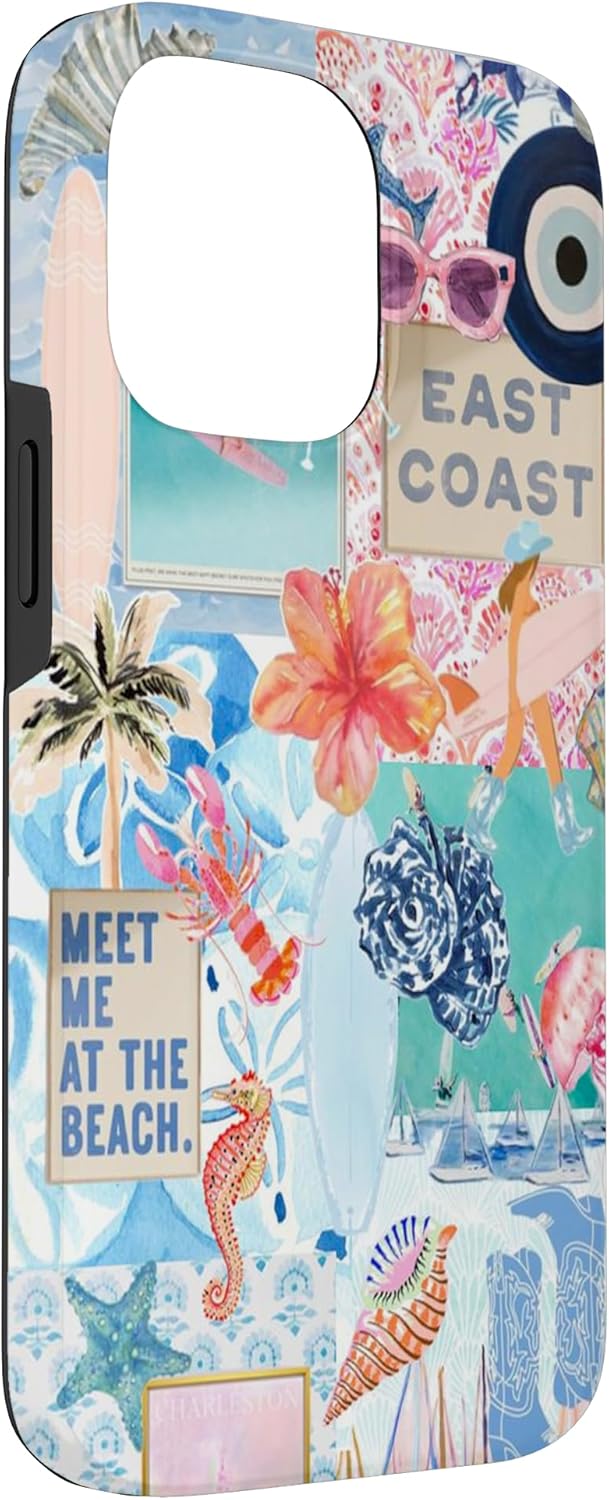 Retro Girly Beachy Costal Life Summer Collage Case for iPhone 14 Pro Max