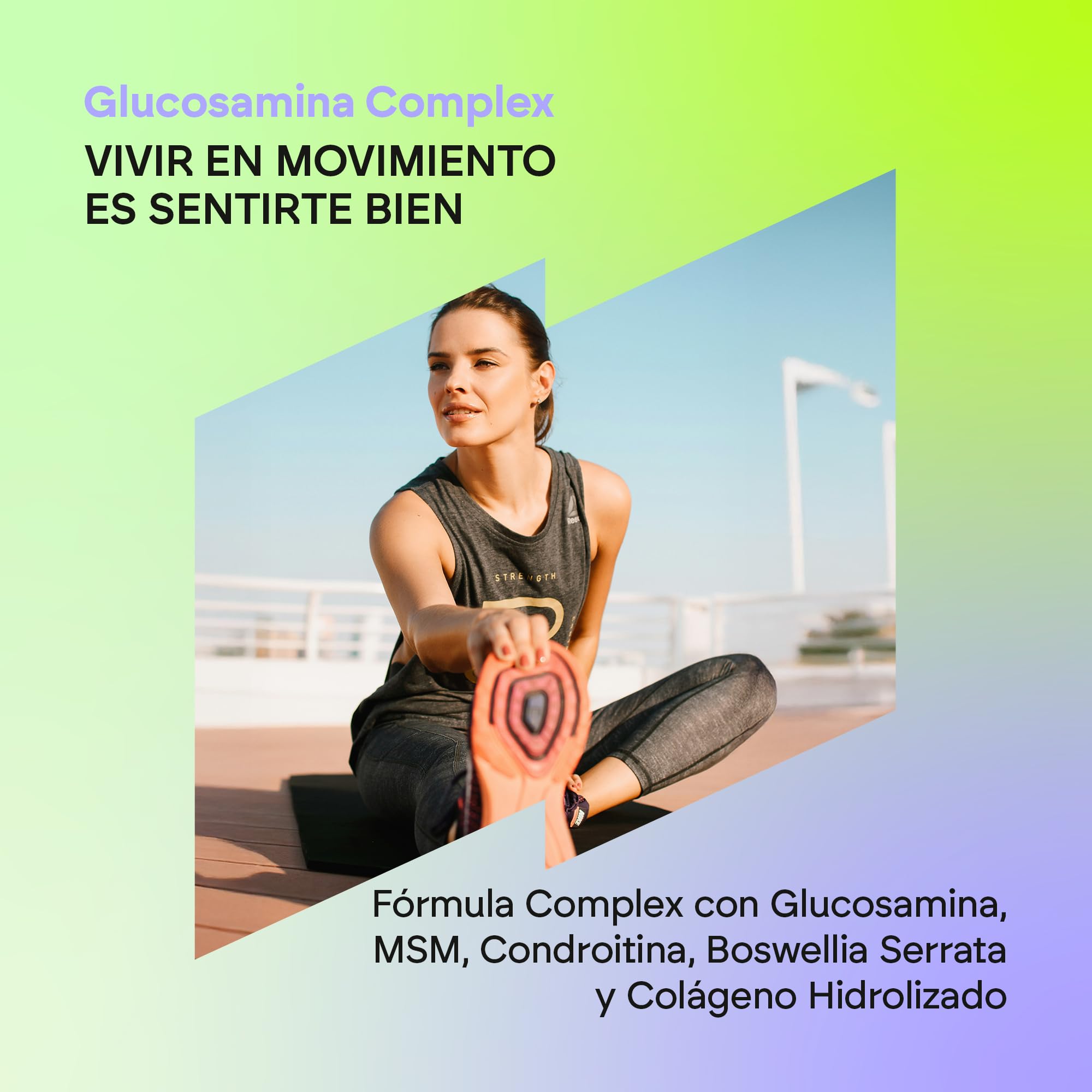 Glucosamina Condroitina y MSM Colágeno con Ácido Hialurónico, Boswelia, Selenio y Zinc - 120 Comprimidos Glucosamin Complex Nutralie