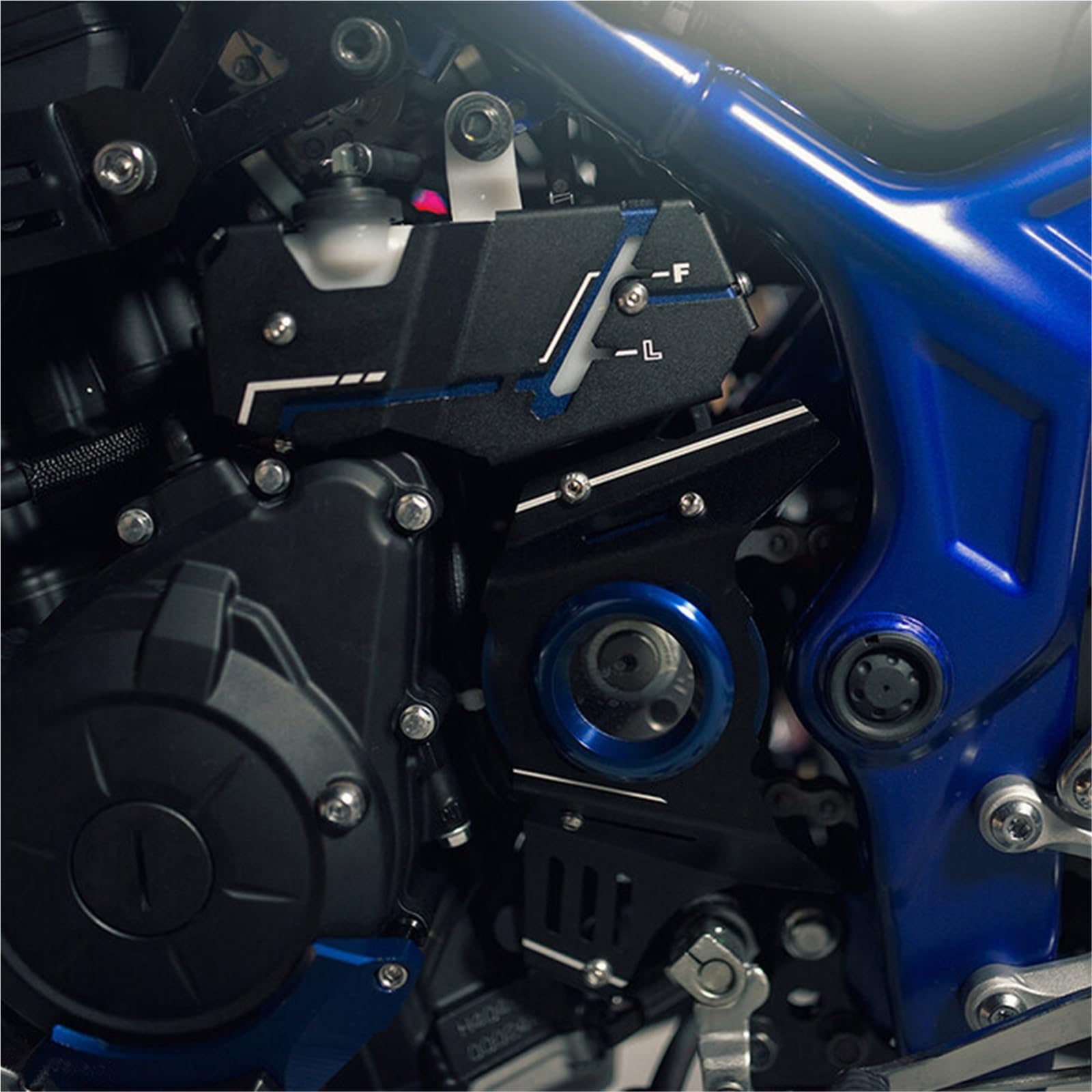 Pasuje do YAMAHA MT25 MT03 2015-2023 YZF R25 R3, motocykla osłona zębatki przedniej, łańcucha i wał napędowy Osłona zębatki silnika