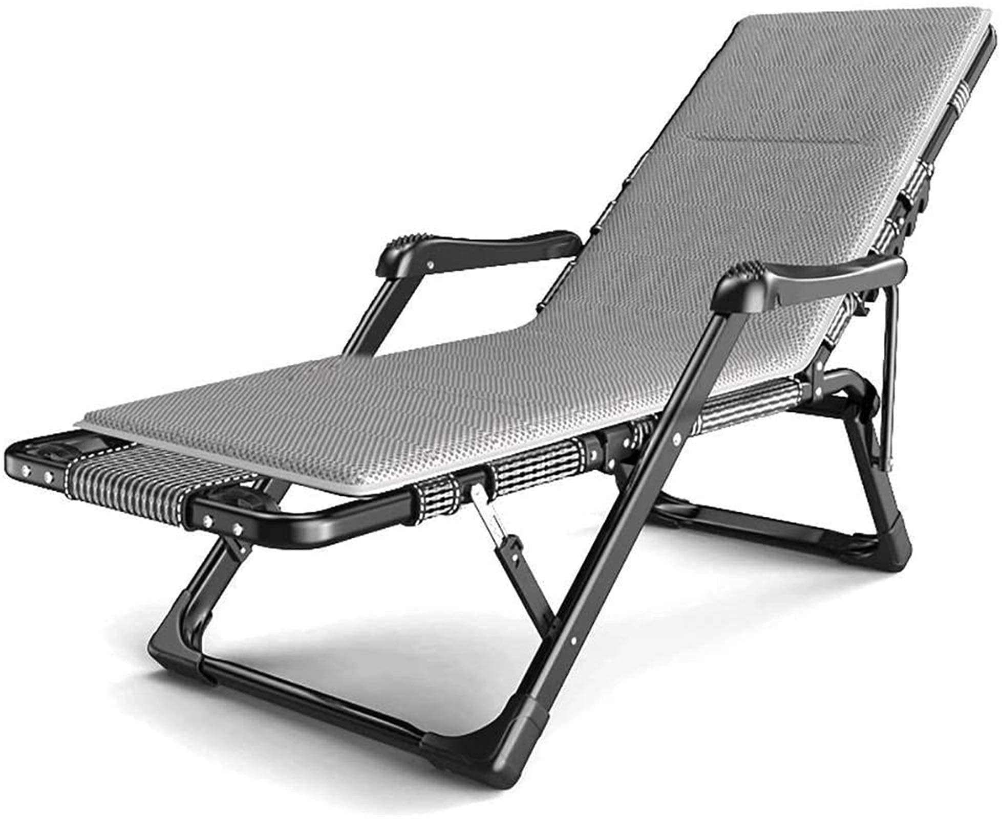 Chaises de jardin inclinables gris lit pliant pour terrasse