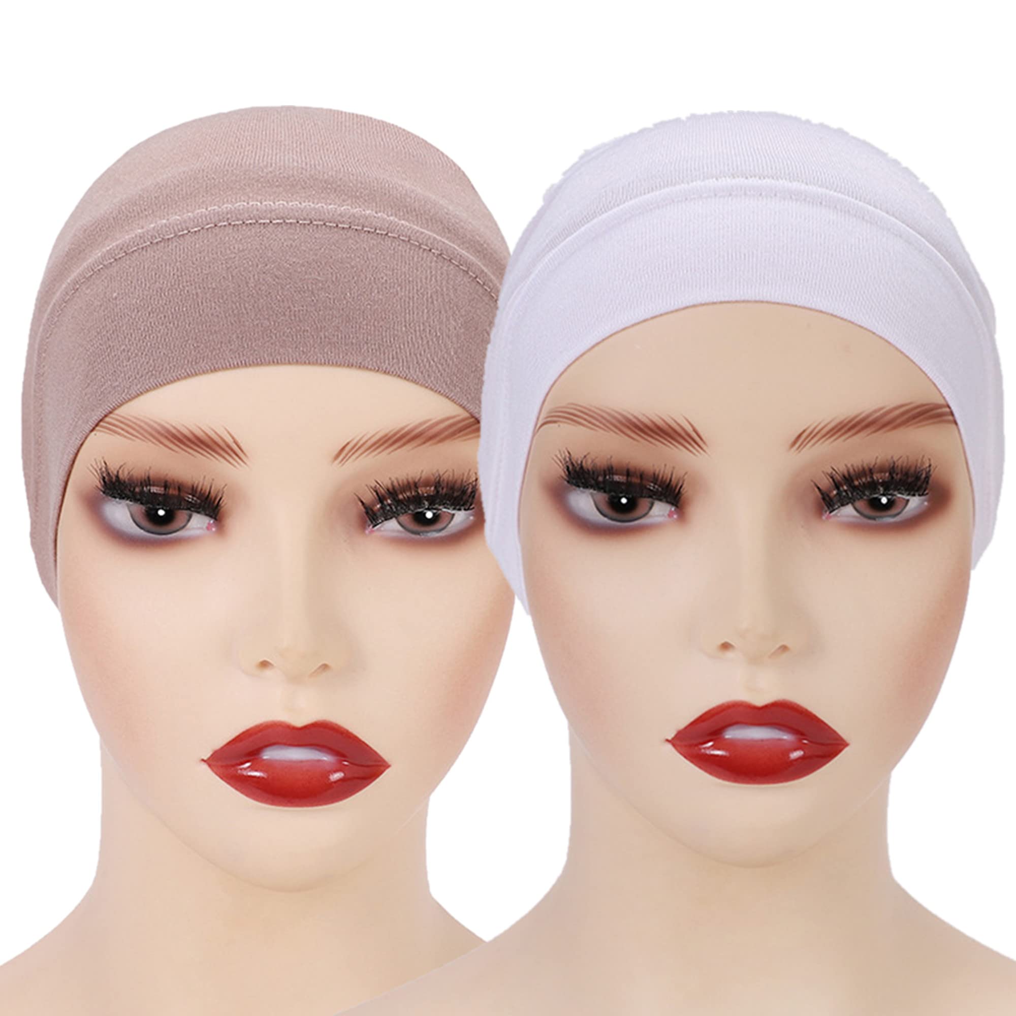 MOWEN 2 Piece Hijab Cap and Scarf for Women