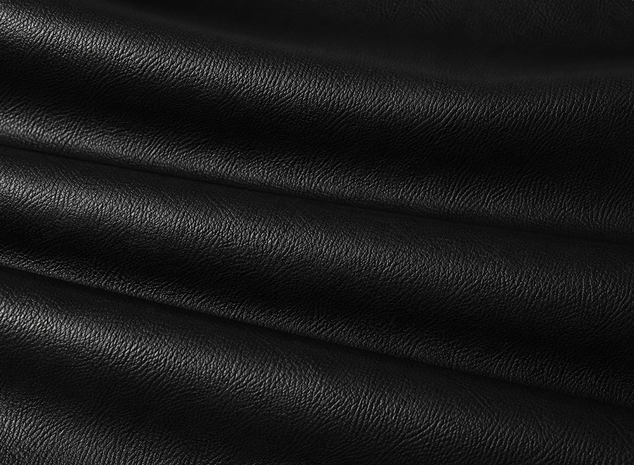 Poly Fabric Upholstery Premium Rexine Fabric for | Sofa | Car Seat Cover | Office, Dining Chair and Furniture Repair | Waterproof Soft Artificial Leather Sheet (Black, 1 Meter)-image-28