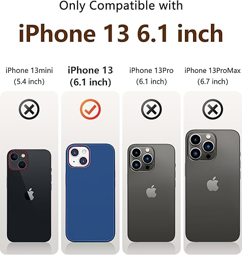 Miniatura 3 de Funda 5 en 1 para iPhone 13 de 6.1 pulgadas, con 2 protectores de pantalla + 2 protectores de lente de cámara, funda protectora delgada de silicona