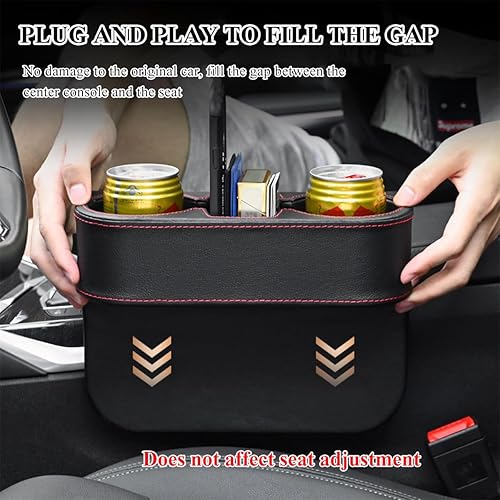 Miniatura 4 de Organizador multifuncional para portavasos de automóvil, organizador multifuncional para consola frontal con soporte para tazas, caja de