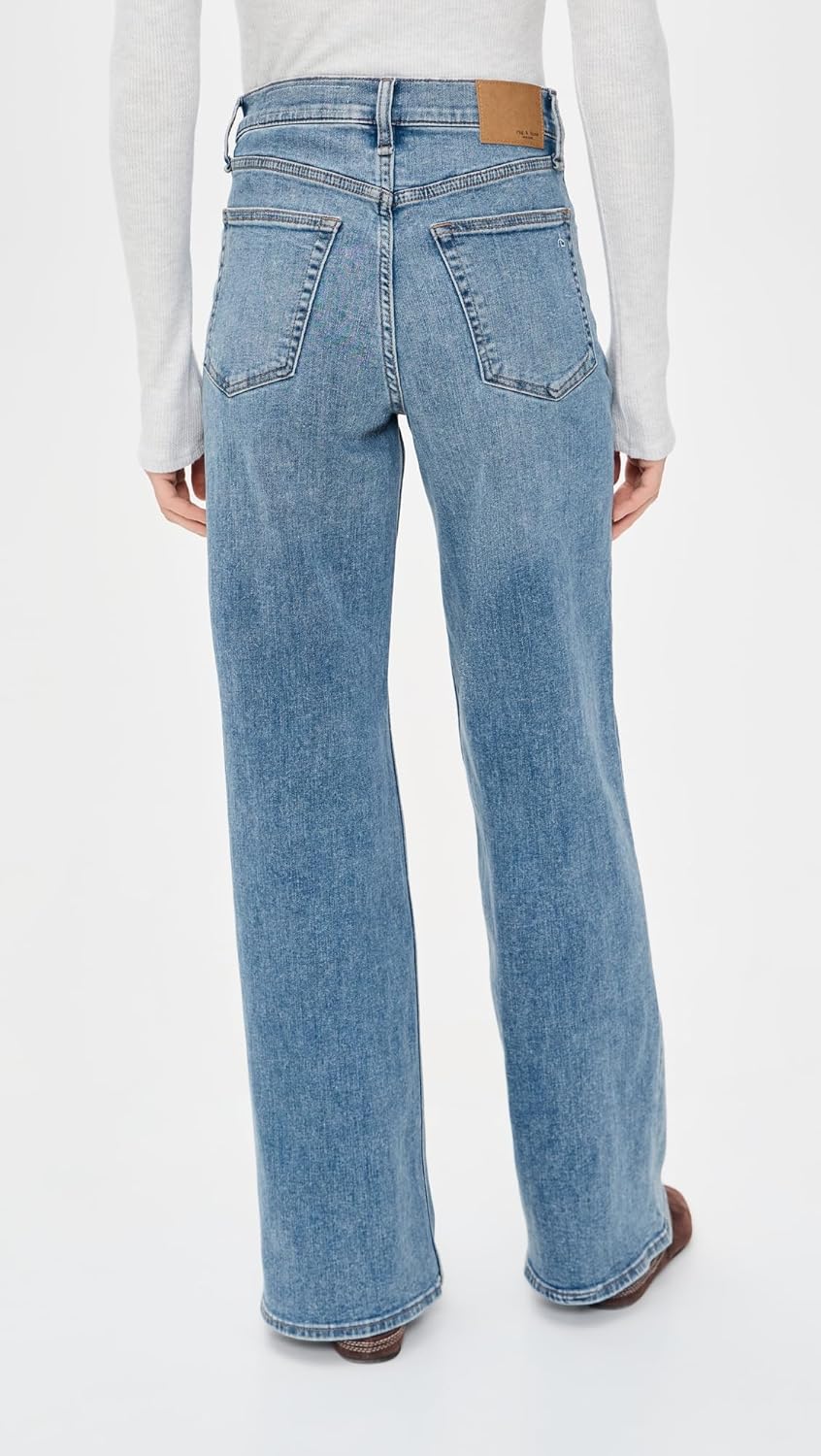 rag & bone Women's Flexi Andi Full Wide Jeans - Image 3