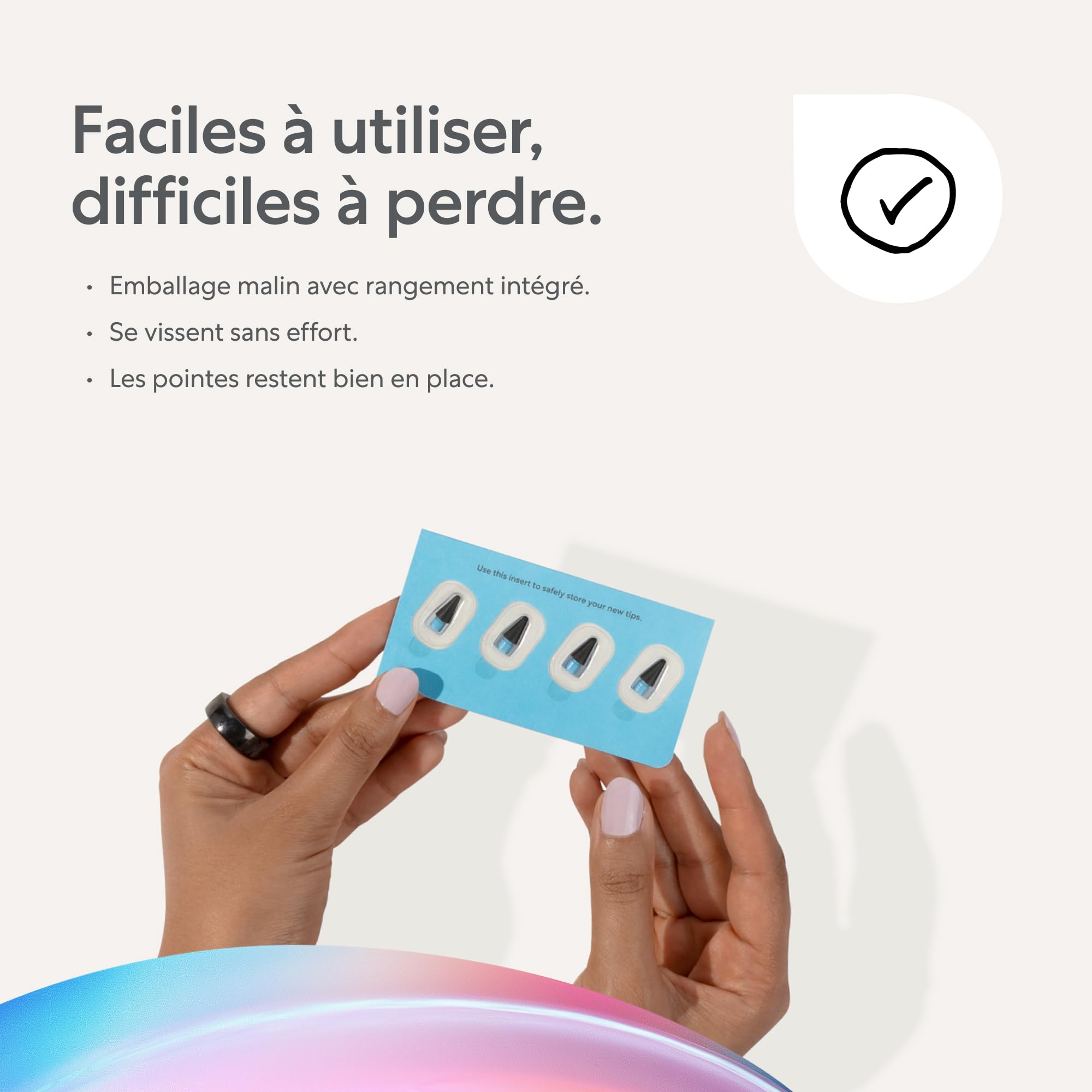 Paperlike® Pencil Tips (x4) pour Apple Pencil 1re/2e gén., USB-C & Pro – 10x Plus durables, avec contrôle Subtil sur la Protection d’écran Effet Papier