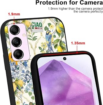 Phoona 2 Pack Lemon Print Case for Samsung Galaxy A55 5G 6.5