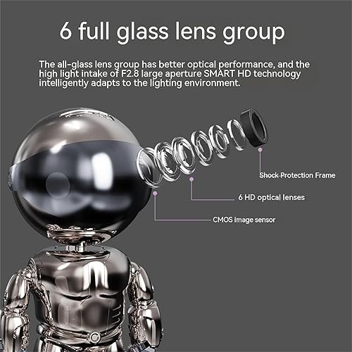 Miniatura 4 de Luqeeg Cámara de seguridad para el hogar, cámara de seguimiento automático, 1080P aplicación inteligente robot cámara para bebé monitor de video