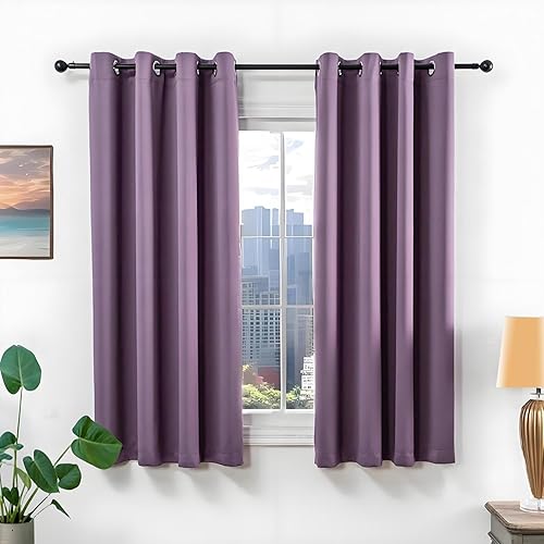 Vista 208 de Mangata Casa - Cortinas opacas para dormitorio, 2 paneles, cortinas térmicas para ventana, para sala de estar, cortinas que oscurecen. Azul marino