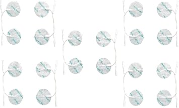 Tens Electrode Pads 20pcs Round Self-Adhesive Electrodes Targeted Pain Relief Compatible with Neurotrac, Flexi tens Devices
