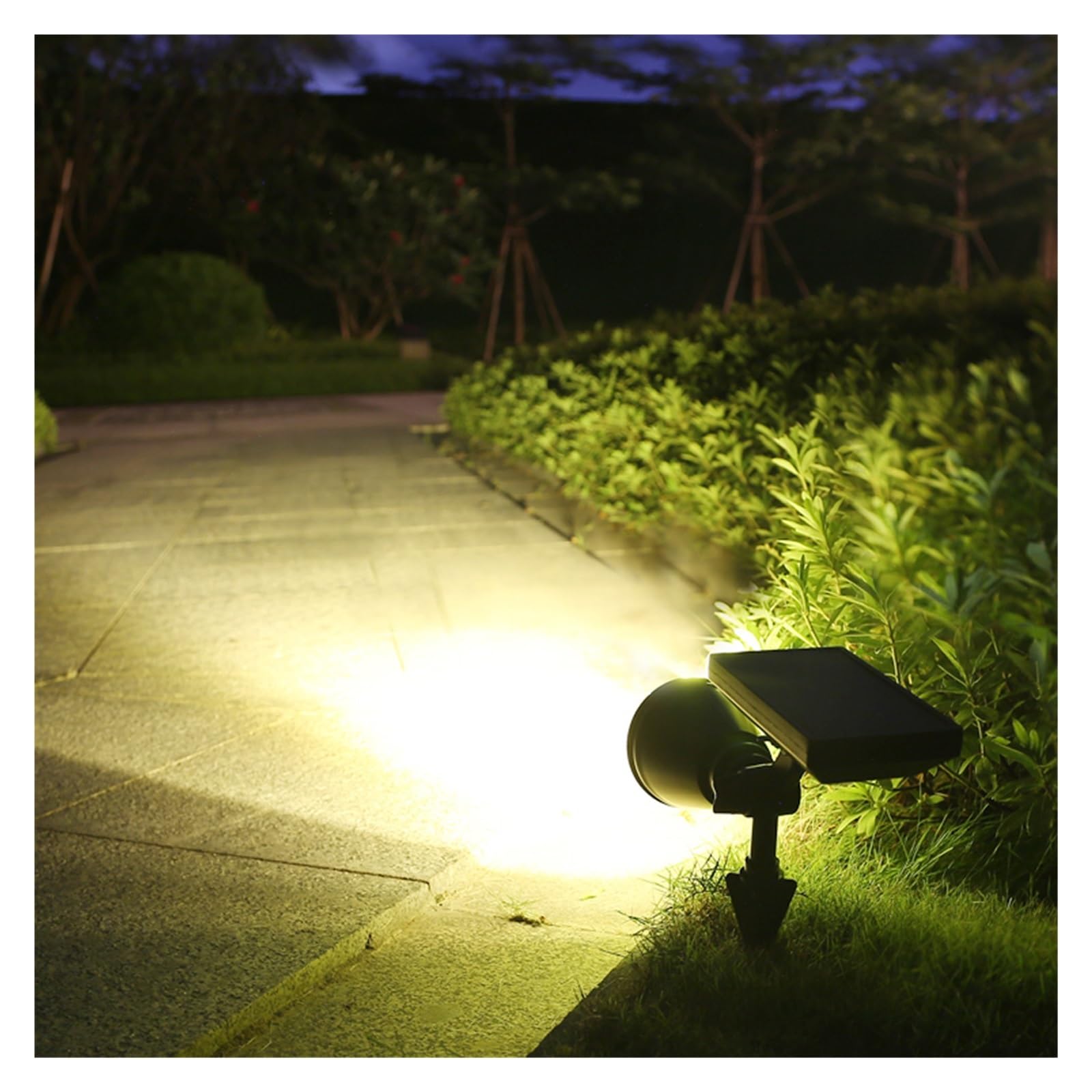 Luci Solari Outdoor Patio Giardino Paesaggio Decorazione LED Faretti Solari Luci da Prato RGB Luci da Parete Super Luminoso(White Light)