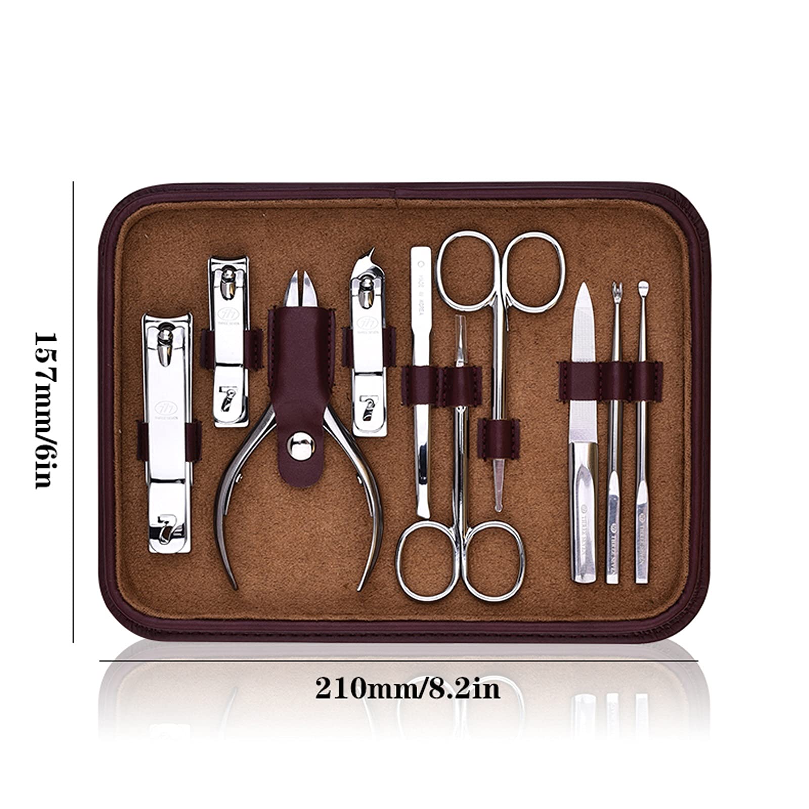 Zestaw do manicure narzędzia obcinacz do paznokci dla dorosłych, domowy zestaw do manicure, pęseta i obcinacz do paznokci, zestaw 10 w 1, ze stali nierdzewnej, zestaw do pielęgnacji