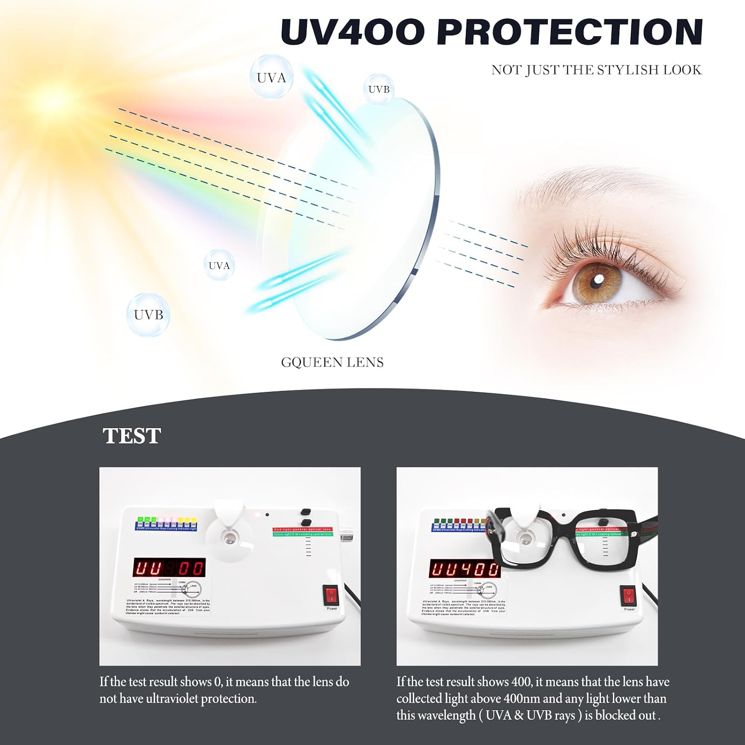 GQUEEN Oversized Fake Glasses Women Men Retro Thick Big Square Frame Clear Lens UV400 Protection Fashion Eyeglasses