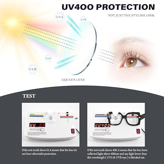 GQUEEN Oversized Fake Glasses Women Men Retro Thick Big Square Frame Clear Lens UV400 Protection Fashion Eyeglasses