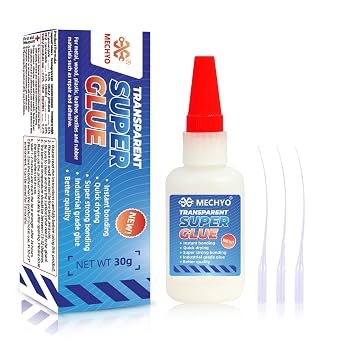 Transparent Super Glue,Universal Super Glue,Welding High Strength Oily Glue, Used For Quick Fepair of DIY Crafts,Metal, Plastic, Wood, Glass,Jade,Etc. 30g