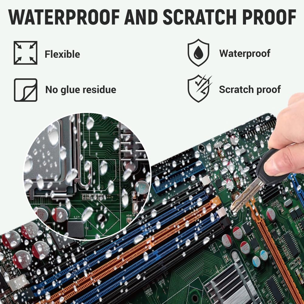3Pcs Laptop Skin Sticker Decal Motherboard PVC Laptop Sticker Fits for 12-16 Inch Notebook Waterproof Scratch Proof Universal Notebook PC Personalized Protector Gift