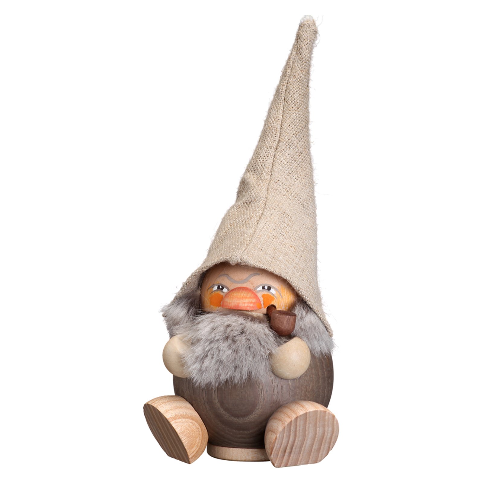 Uomo fumante Nikolaus, 11 cm di altezza, originale Monti Metalliferi