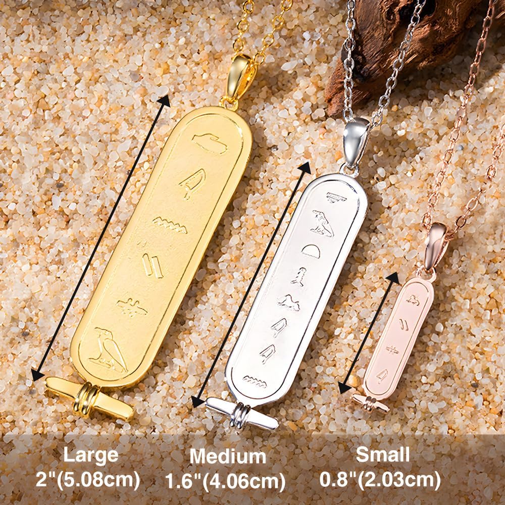 callie Personalized Egyptian Cartouche Name Necklace, Custom Ancient Egyptian Pendant Jewelry, Translate Any letters into Hieroglyphs, Customized Gifts for Family Friend