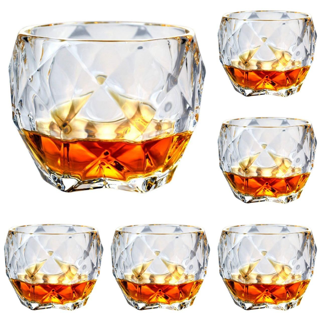 Heavy Whiskey Glasses - Set of 6 for Bourbon & Scotch -20