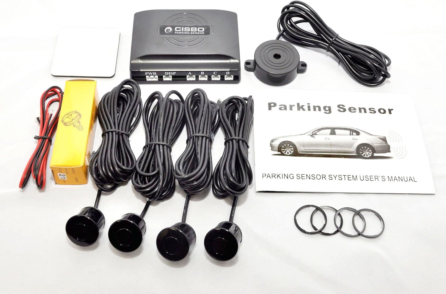 YMYNY - Kit 4 Sensori Di Parcheggio Con Display LED E Cicalino Suono Grigi 88755835 - Foto 13