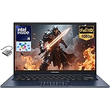 ASUS Vivobook Laptop for Student Business Home School, Intel Core i5 Beat i7-1250U, 40GB RAM 1TB SSD, 14" FHD Ddisplay Private Webcam BT 5.1 Win 11 Blue w/GM Accessory Perfect for Work & Play