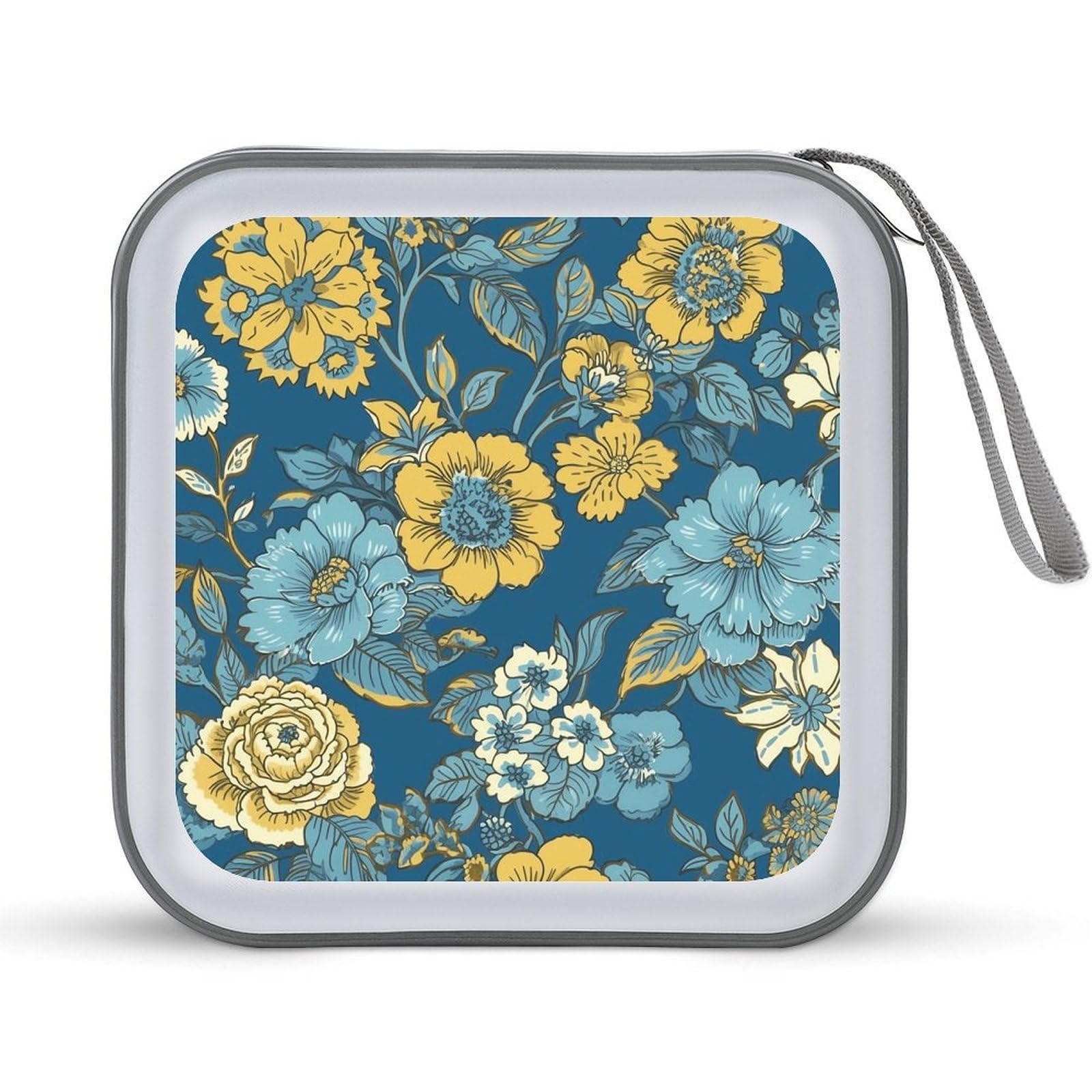 Evita rayas con esta funda para CD de plástico duro con diseño floral para 40 DVD